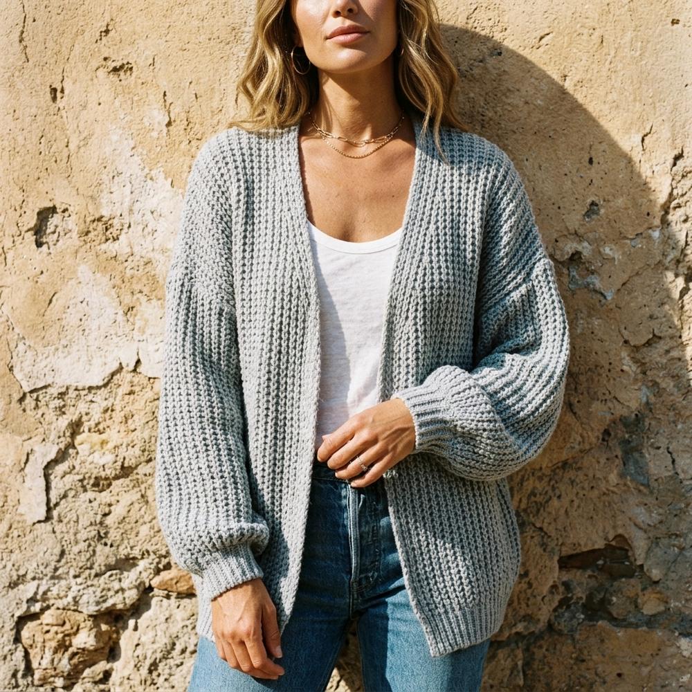 Heidi Outlet - Danor | Grobgestrickter Offener Cardigan
