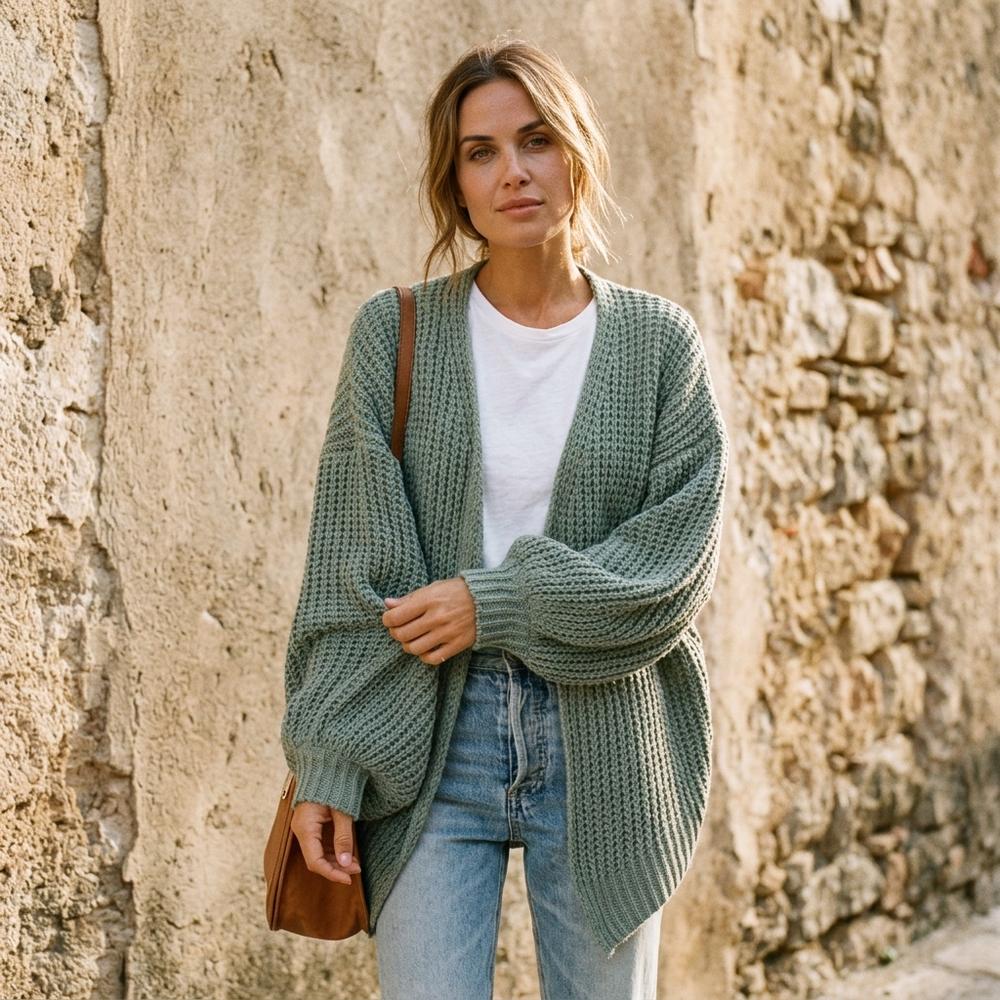 Heidi Outlet - Danor | Grobgestrickter Offener Cardigan