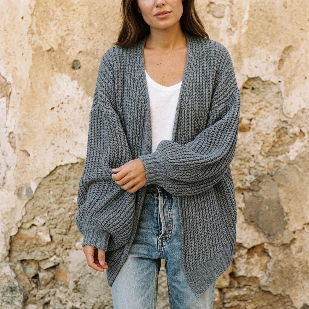 Heidi Outlet - Danor | Grobgestrickter Offener Cardigan