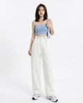 Heidi Outlet - Yonav | Weitgeschnittene Baumwoll Hose Damen