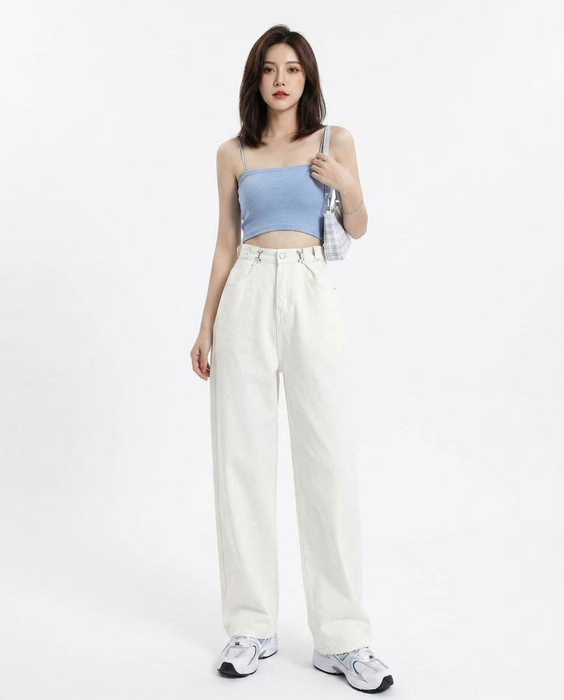 Heidi Outlet - Yonav | Weitgeschnittene Baumwoll Hose Damen