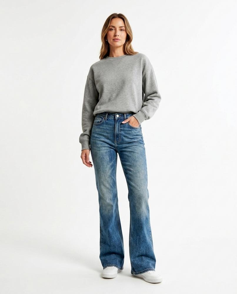 Heidi Outlet - Ledar | Ausgestellte Denim Hose Damen