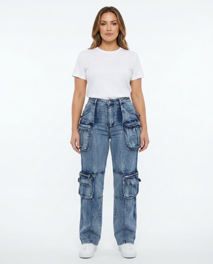 Heidi Outlet - Tiren | Aufgesetzte Gewaschene Hose Damen