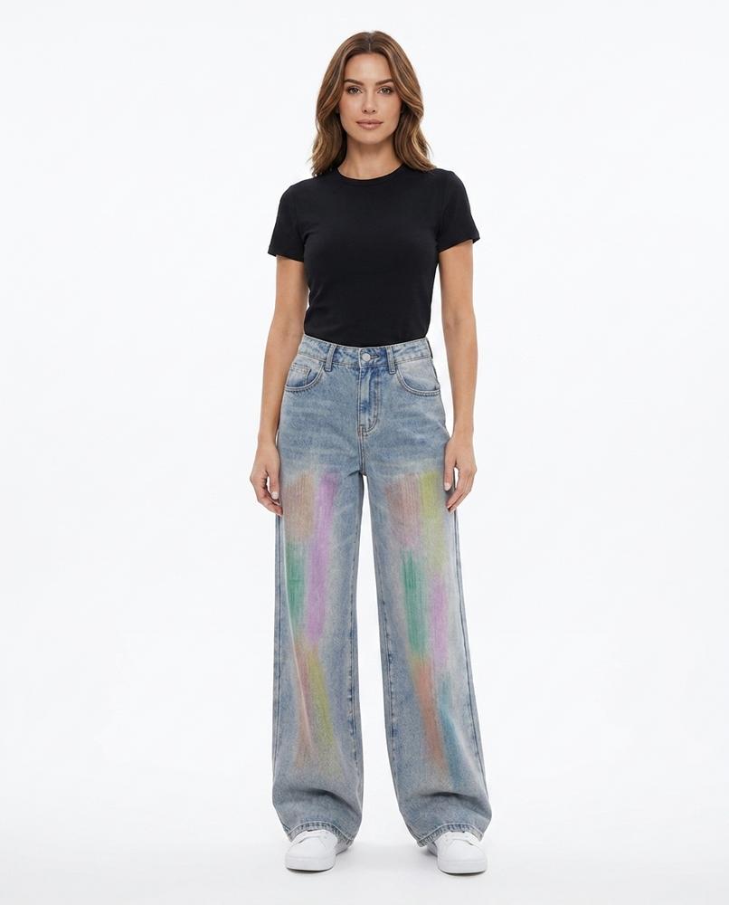 Heidi Outlet - Nomer | Weit Geschnittene Mehrfarbige Hose Unisex
