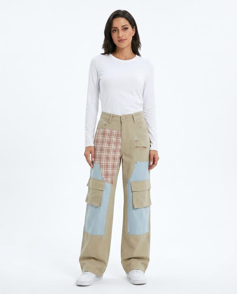 Heidi Outlet - Raral | Weit Geschnittene Gepatchte Hose Unisex