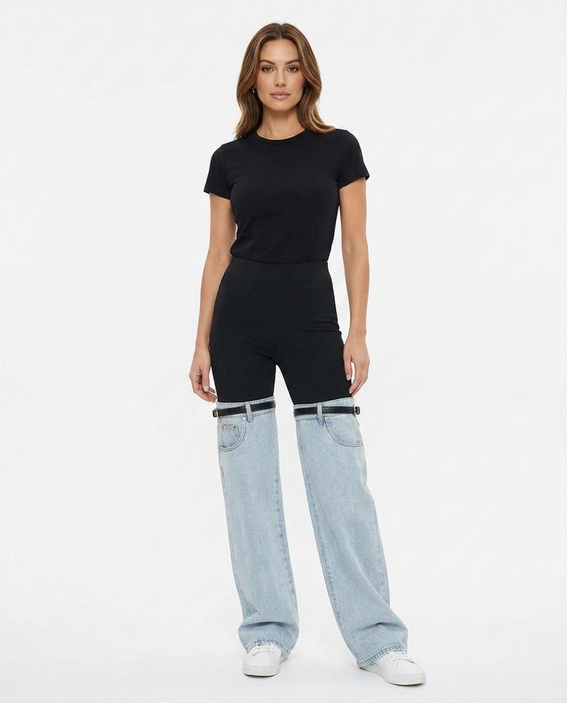 Heidi Outlet - Netir | Zweiteilige Weitgeschnittene Hose Damen