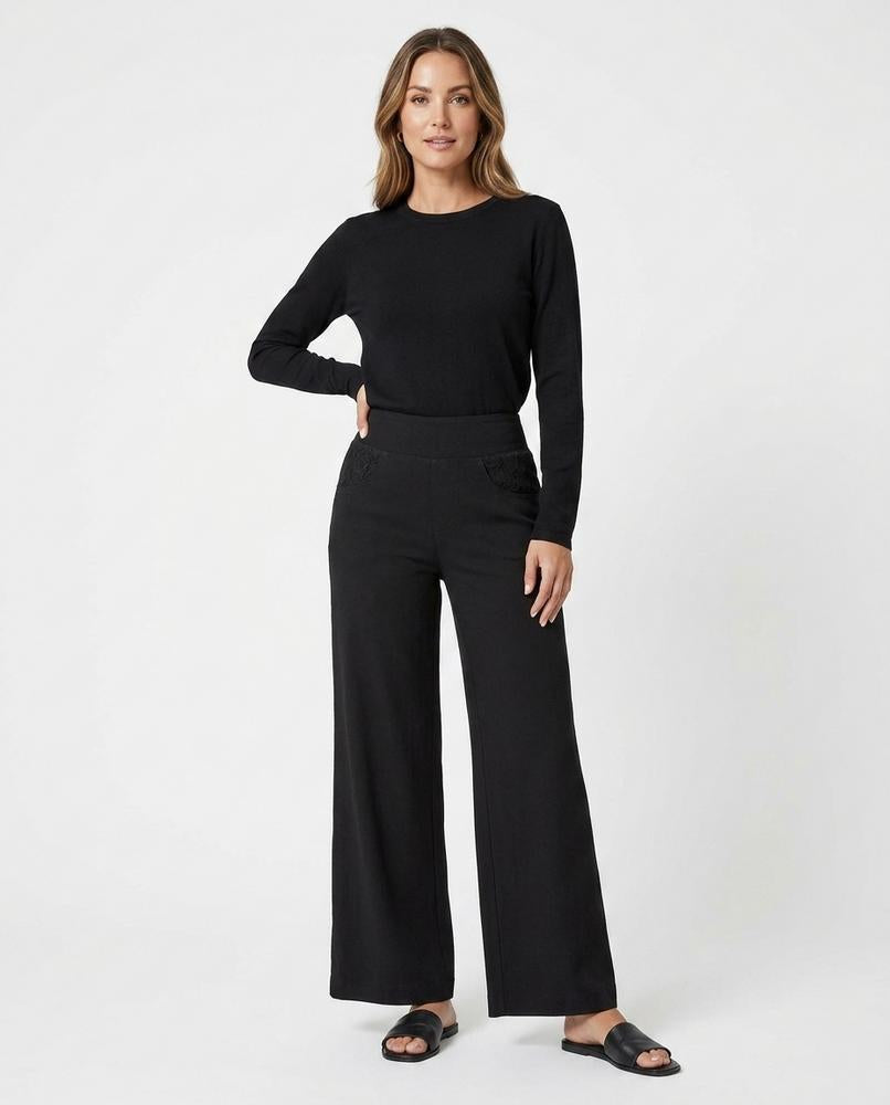 Heidi Outlet - Manal | Weit Geschnittene Strick Hose Damen