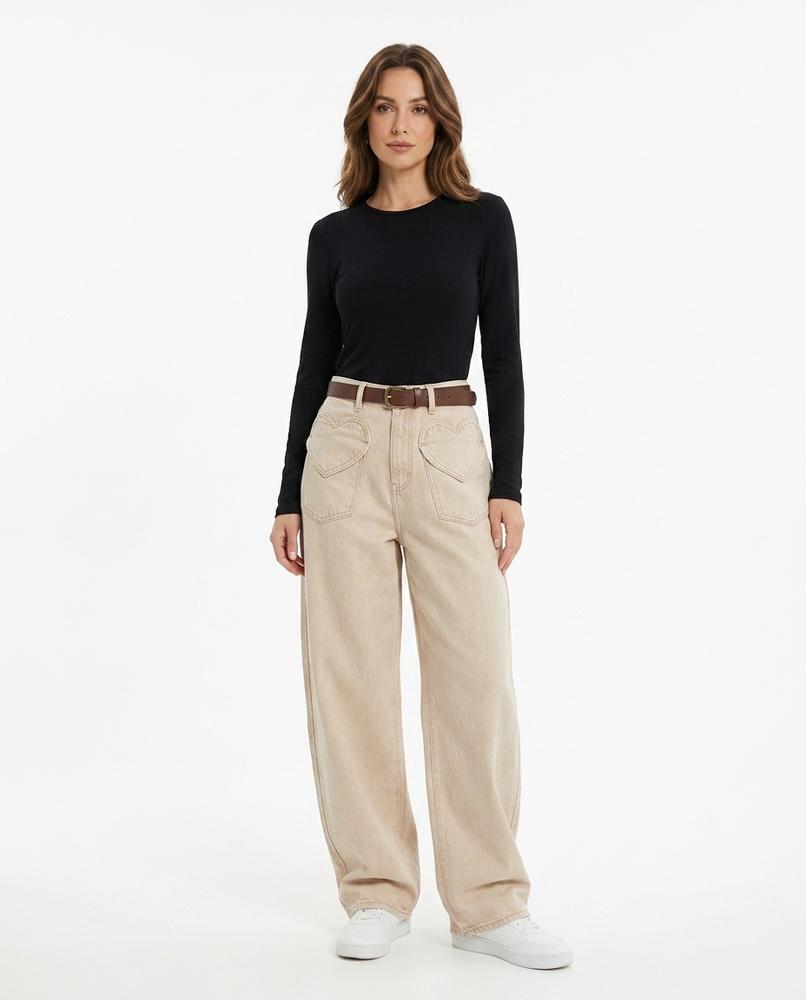 Heidi Outlet - Lelar | Weit Geschnittene Baumwoll Hose Damen