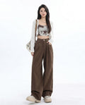 Heidi Outlet - Yolev | Weit Geschnittene Baumwoll Hose Damen