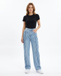Heidi Outlet - Daven | Weit Geschnittene Ausgefranste Hose Damen