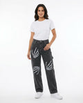 Heidi Outlet - Mavan | Bedruckte Gerade Geschnittene Baumwoll Hose Unisex