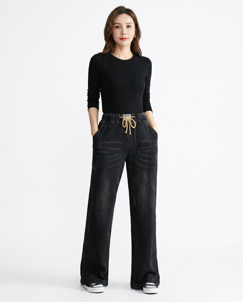 Heidi Outlet - Neral | Weit Geschnittene Gewaschene Hose Damen