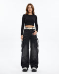 Heidi Outlet - Arvan | Weit Geschnittene Ausgefranste Hose Unisex