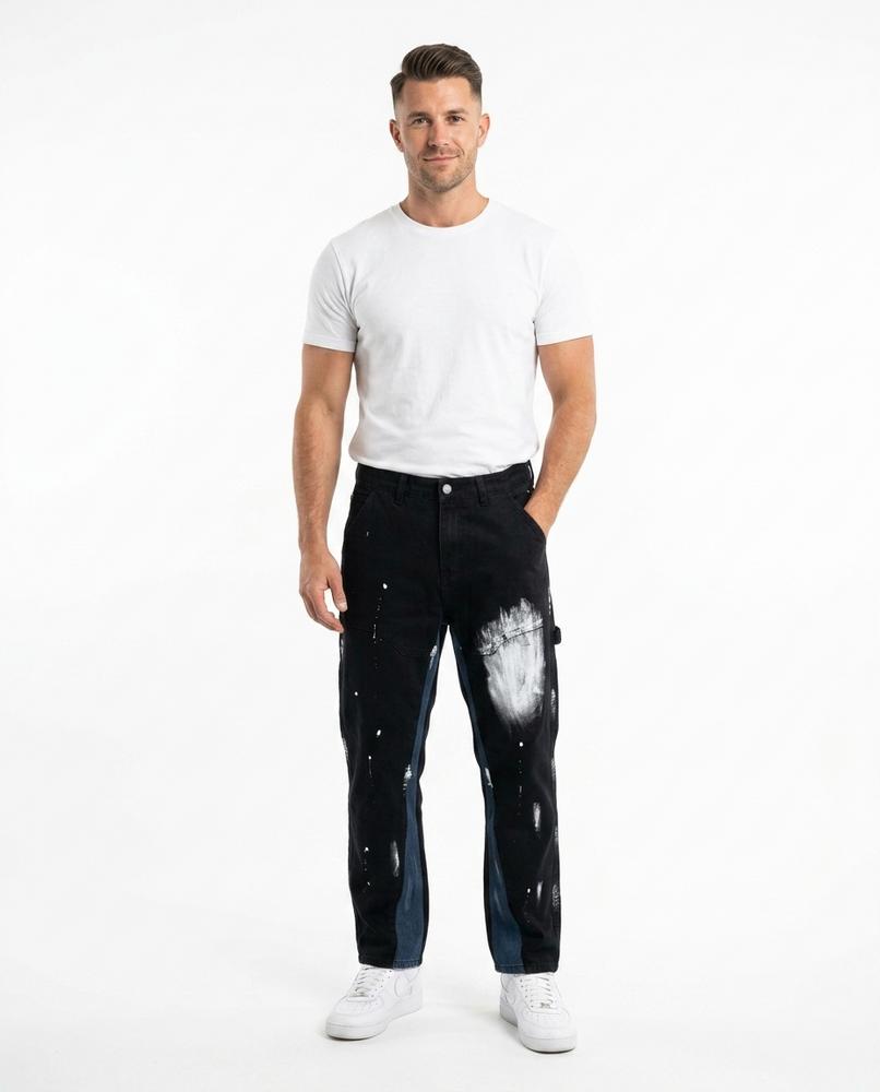 Heidi Outlet - Ralan | Bemalte Gerade Geschnittene Hose Unisex