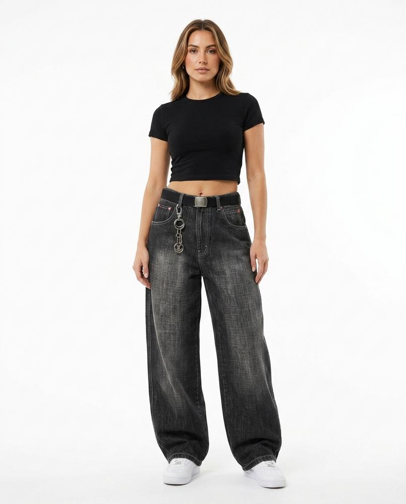 Heidi Outlet - Visin | Weit Geschnittene Gewaschene Hose Unisex