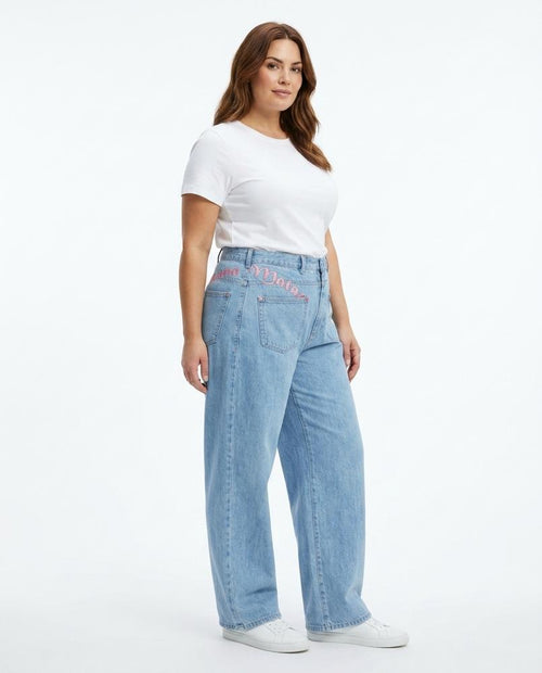 Heidi Outlet - Damar | Weit Geschnittene Bestickte Hose Damen