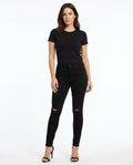 Heidi Outlet - Lomon | Enganliegend Zerrissen Hose Damen