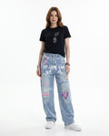 Heidi Outlet - Zamar | Weit Geschnittene Bedruckte Hose Unisex