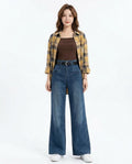 Heidi Outlet - Kaver | Ausgestellte Gewaschene Hose Damen