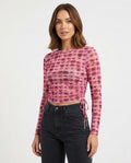 Heidi Outlet - Misil | Langärmliges Gerafftes Top Damen