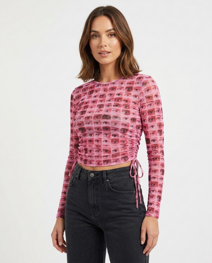 Heidi Outlet - Misil | Langärmliges Gerafftes Top Damen