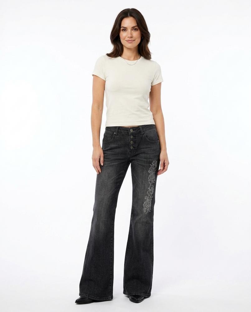 Heidi Outlet - Tisol | Bestickt Ausgestellt Hose Damen