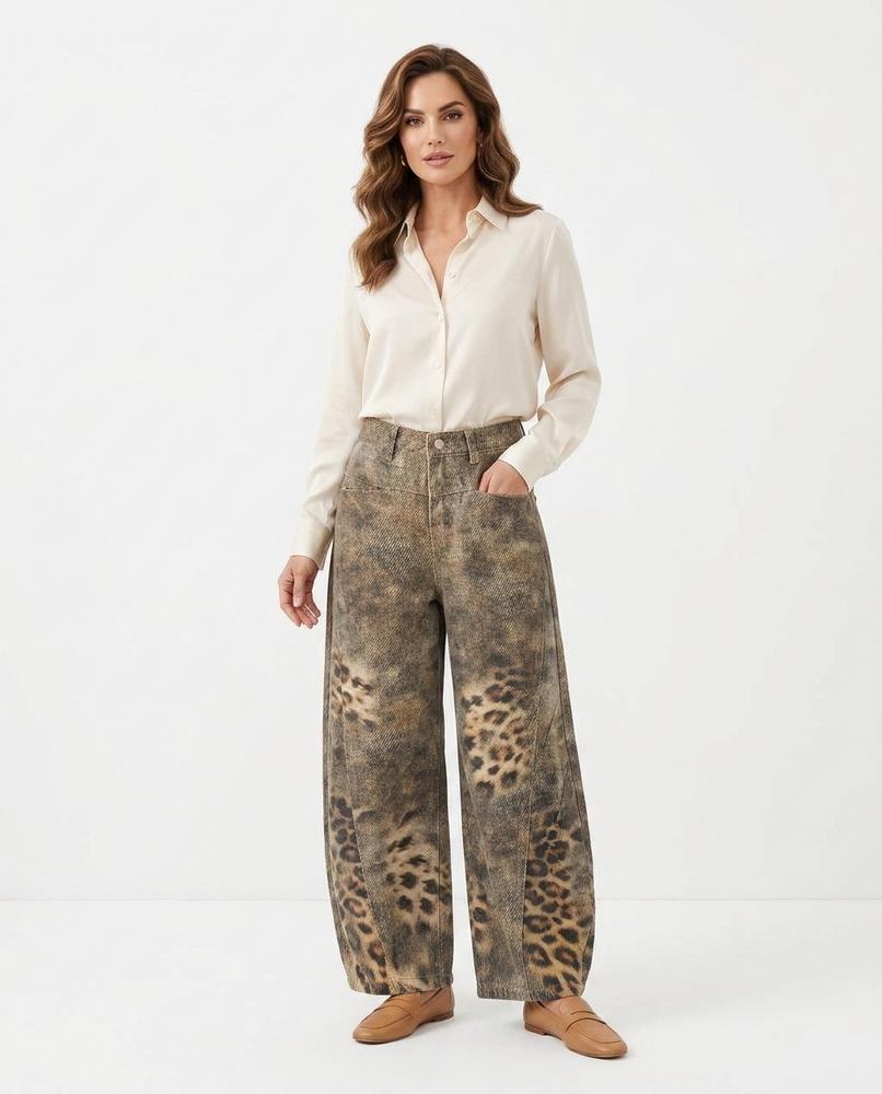 Heidi Outlet - Ardar | Gemusterte Denim Hose Damen
