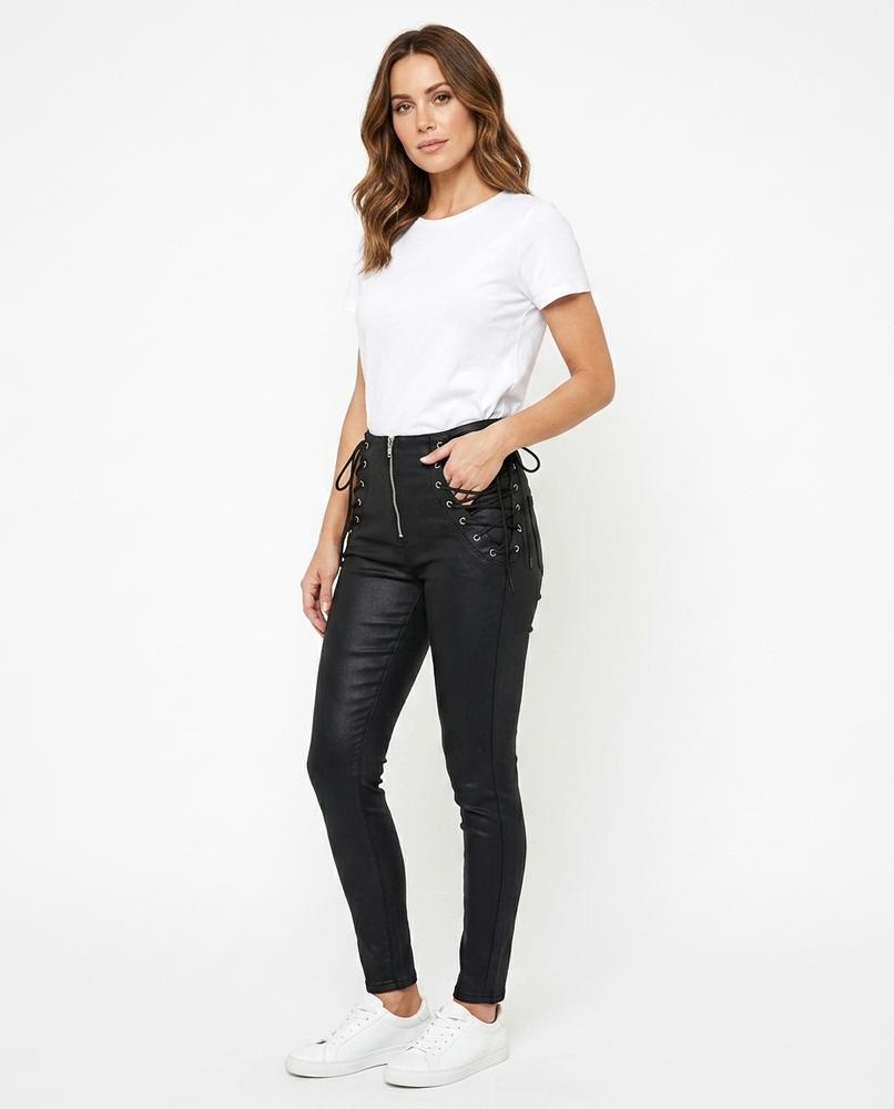 Heidi Outlet - Nihal | Hochgeschnittene Geschnürte Hose Damen