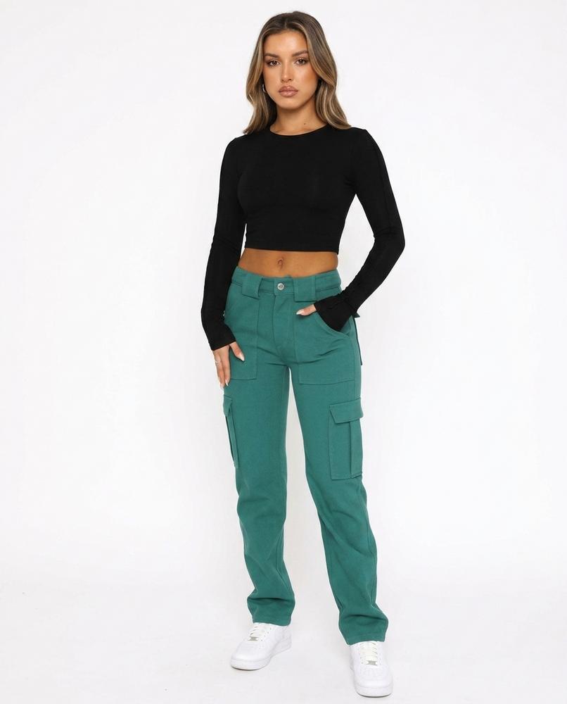 Heidi Outlet - Yovin | Gerade Geschnittene Baumwoll Hose Damen