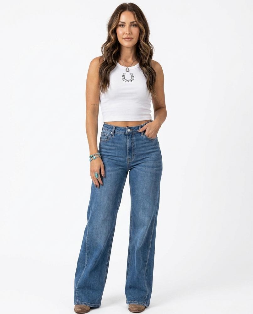 Heidi Outlet - Cavel | Hochgeschnittene Ausgestellte Hose Damen