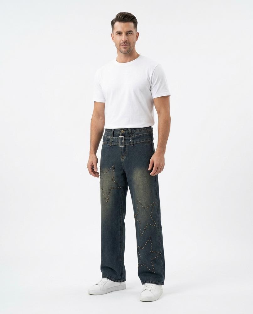 Heidi Outlet - Yotor | Genietete Gegürtelte Hose Unisex
