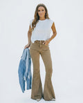 Heidi Outlet - Casol | Ausgestellte Baumwoll Hose Damen