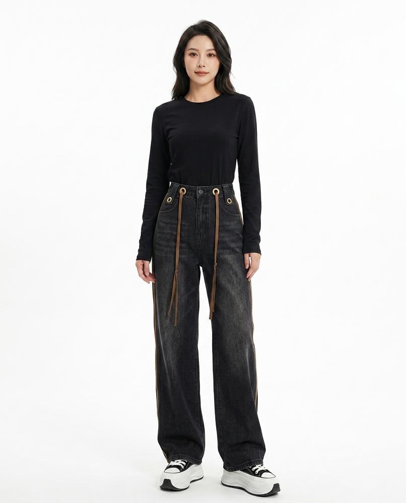 Heidi Outlet - Midan | Weit Geschnittene Denim Hose Damen