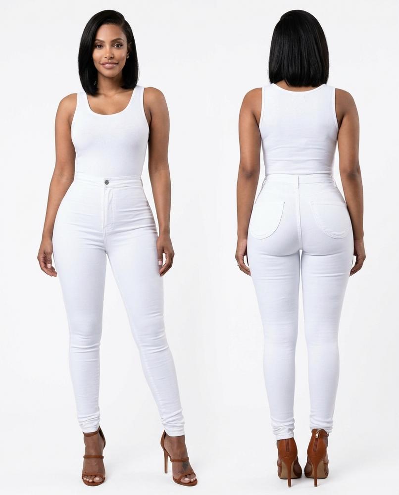 Heidi Outlet - Dasel | Hochtailliert Enganliegend Hose Damen
