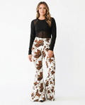 Heidi Outlet - Elkar | Ausgestellte Gemusterte Hose Damen