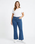 Heidi Outlet - Vamar | Hochgeschnittene Ausgestellte Hose Damen