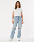 Heidi Outlet - Vidar | Gerade Geschnittene Gerissene Hose Damen