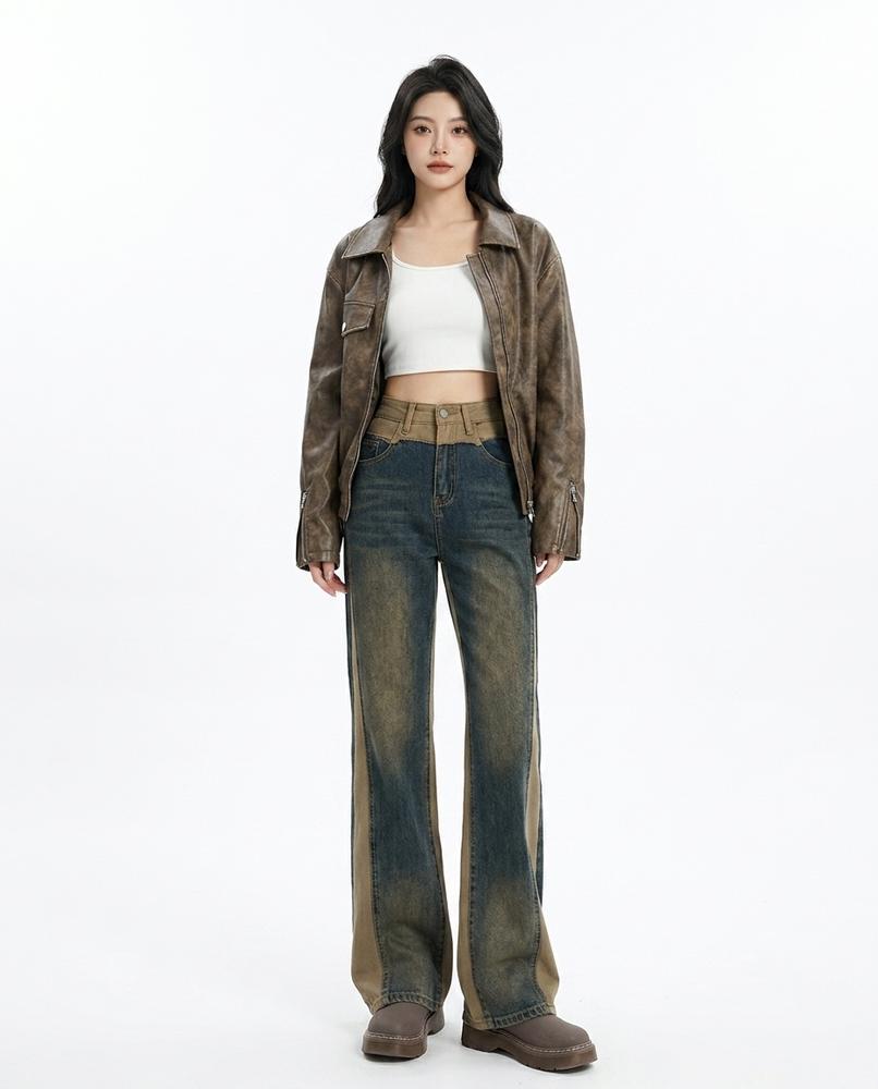 Heidi Outlet - Arlen | Zweifarbige Gerade Geschnittene Hose Damen