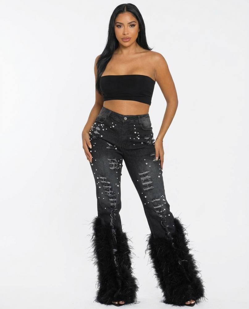 Heidi Outlet - Cavin | Verziert Ausgestellt Hose Damen