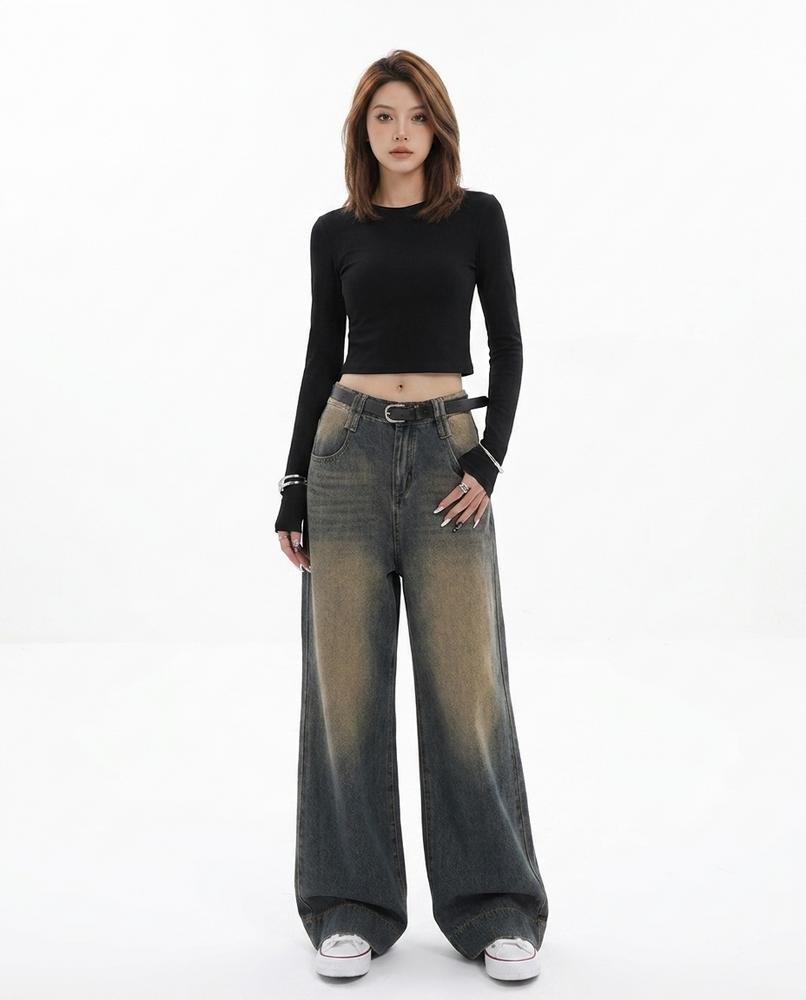 Heidi Outlet - Nelan | Weit Geschnittene Verwaschene Hose Unisex