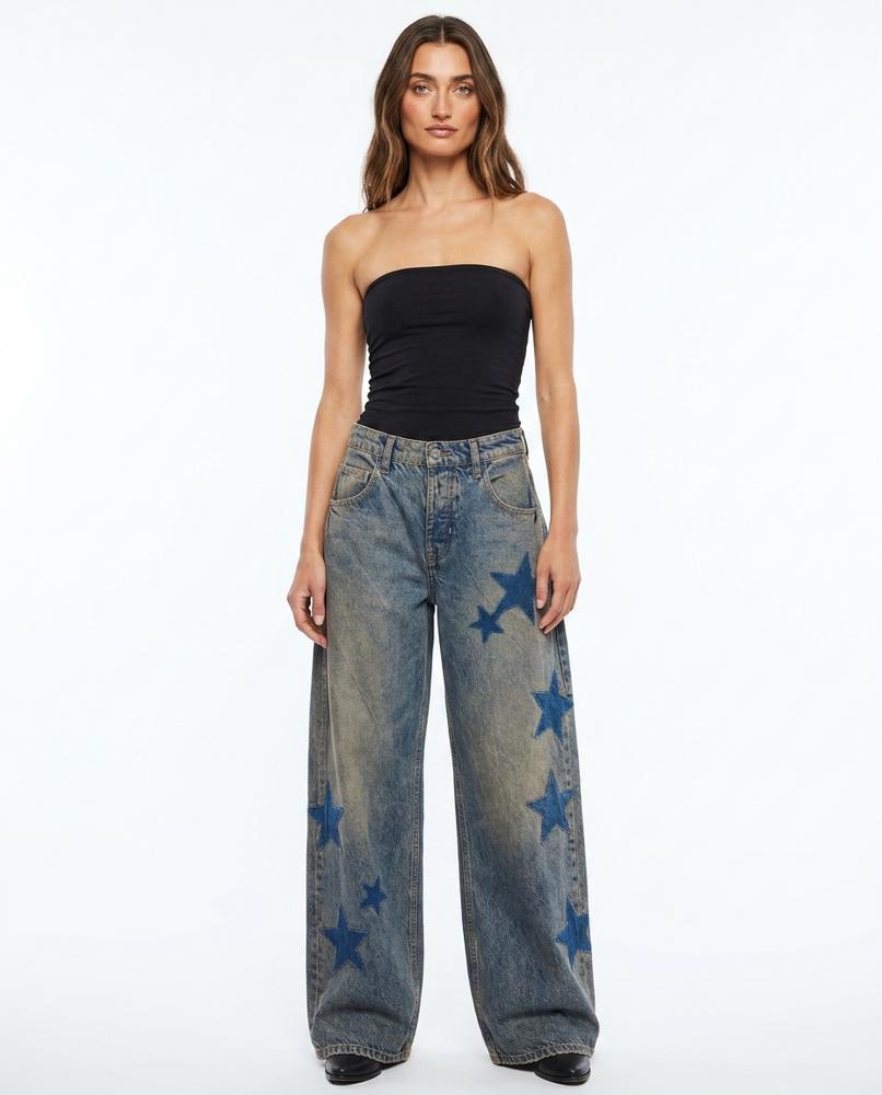 Heidi Outlet - Ardar | Bedruckte Weite Hose Damen