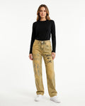 Heidi Outlet - Caren | Gerade Geschnittene Bestickte Hose Unisex