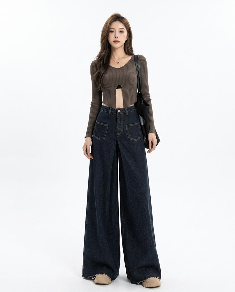 Heidi Outlet - Makar | Weitgeschnittene Denim Hose Damen