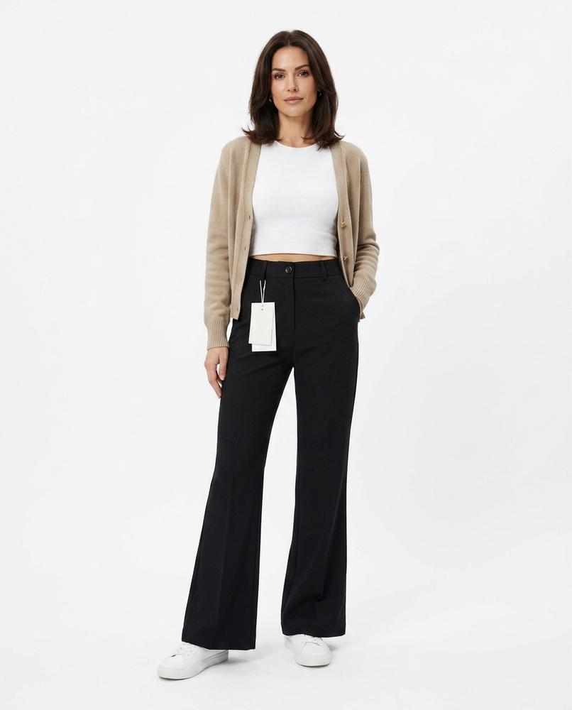 Heidi Outlet - Coran | Ausgestellte Hochgeschnittene Hose Damen