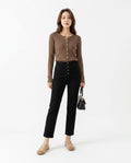 Heidi Outlet - Yorev | Hochgeschnittene Knöchellange Hose Damen