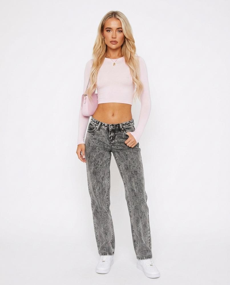 Heidi Outlet - Kamon | Marmorierte Denim Hose Damen