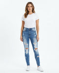 Heidi Outlet - Zatir | Zerstört Baumwoll Hose Damen
