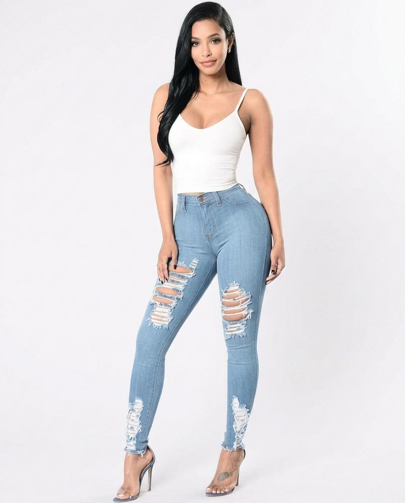 Heidi Outlet - Zeven | Zerrissene Körperbetonte Hose Damen