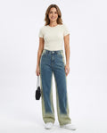 Heidi Outlet - Nirev | Zweifarbige Weite Hose Damen