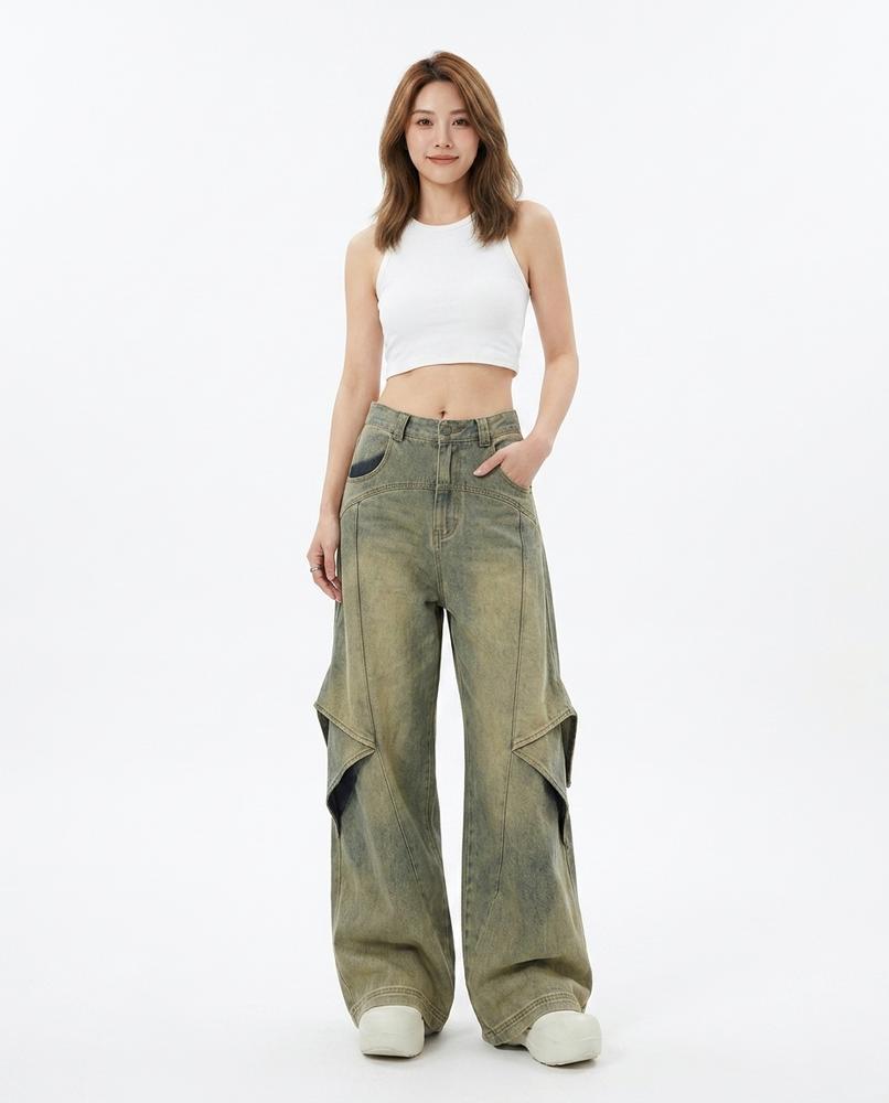 Heidi Outlet - Lydar | Gerade Geschnittene Baumwoll Hose Unisex